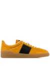 Valentino Upvillage Leather And Nylon Low Top Sneaker In Orange
