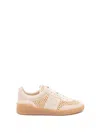 Valentino Garavani Upvillage Sneakers In Woven Raffia In Sand