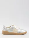 Valentino Village High-top Sneakers With Unique Leather Imperfections In Silver