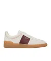 Valentino Garavani Rockstud Lace-up Sneakers In White
