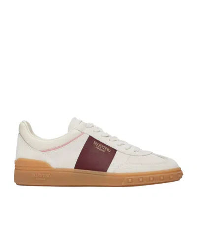 Valentino Garavani Valentino Garavani Rockstud Lace-up Sneakers In White