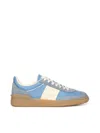 Valentino Upvillage Split Leather Sneakers In Blue