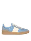 Valentino Upvillage Split Leather Sneakers In Blue