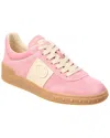 Valentino Round Toe Suede Sneakers With Stud Detail