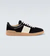 Valentino Upvillage Suede And Leather Sneakers In Black