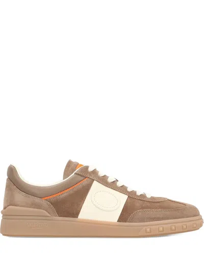 Valentino Garavani Upvillage Low-top Suede Sneakers In Neutral