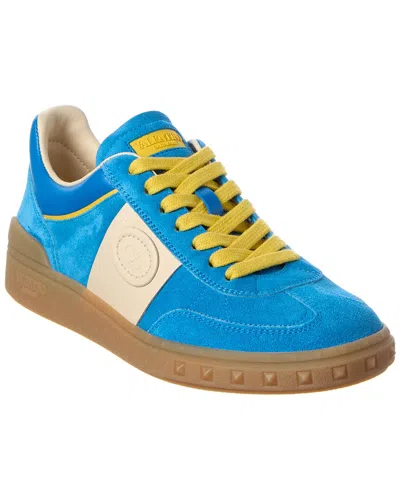 Valentino Garavani Valentino Upvillage Suede Sneaker In Blue