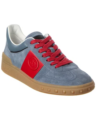 Valentino Garavani Valentino Upvillage Suede Sneaker In Blue