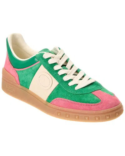 Valentino Garavani Multicolor Suede Upvillage Sneakers In Green