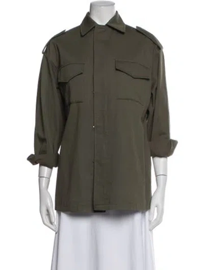 Pre-owned Valentino Utility Jacket In Green