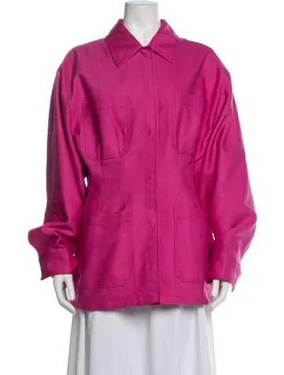 Pre-owned Valentino Utility Jacket In Pink