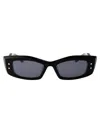 Valentino Garavani Blk Acetate Sunglasses In 109a Blk - Gld