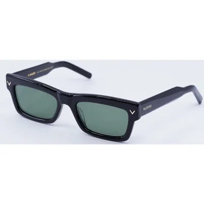 Valentino V - Sharp Green Rectangular Unisex Sunglasses Vls-134 A 53 In Metallic