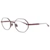 Valentino V - Stud Demo Geometric Ladies Eyeglasses Vlx-122 B 52 In Brown