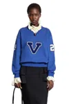 Valentino Garavani Sweatshirt With V And Le Chat De La Maison In Blue