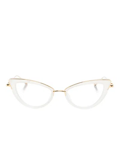 Valentino Garavani V Daydream Cat-eye Glasses In White