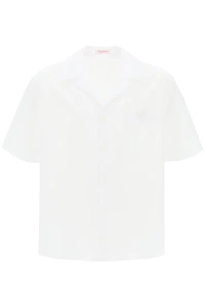 Valentino "v Detail Bowling Shirt With V- In Multicolor