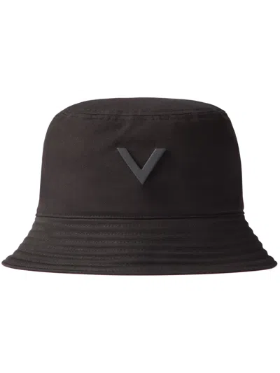 Valentino Garavani V-detail Bucket Hat In Black