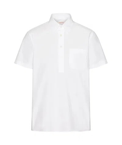 VALENTINO VALENTINO	BUTTON DETAILED SHORT-SLEEVED POLO SHIRT