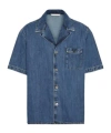 Valentino Shirt With Metallic V Detail In Blue