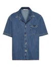 Valentino Shirt With Metallic V Detail In Lavado Oscuro
