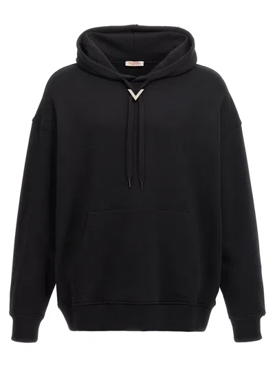 Valentino V Detail Hoodie In Black