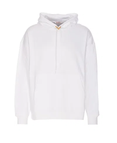 Valentino Vlogo Cotton Hoodie In White