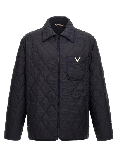 Valentino V Detail Jacket In Blue
