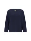 Valentino 'oversized Cashmere In Blue