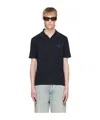 Valentino Logo Cotton-blend Polo Shirt In Black