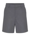 Valentino V-detail Stretch Bermuda Shorts In Gray