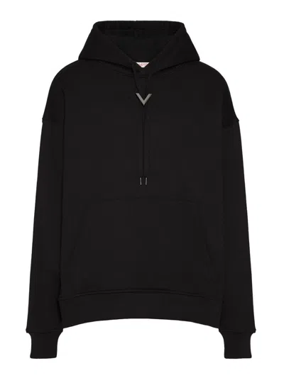 Valentino Cozy Hooded Sweatshirt With Signature Detailing