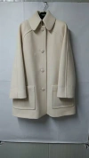 Valentino Longline Coat Front Pockets In Neutral