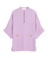 Valentino Women's Vlogo Silk Mini Dress In Purple