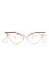 Valentino V-glassliner Cat-eye Glasses In Pink