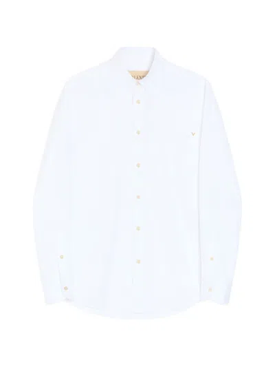 Valentino V Gold Cotton Shirt In White