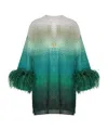 Valentino V Gold Gradient-effect Minidress In Green