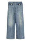 Valentino Pantaloni In Denim In Blue