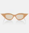Valentino V-goldcut Ii Cat-eye Sunglasses In Gold