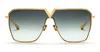 Valentino V-goldshield Titanium Square Sunglasses In Gold