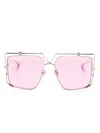 Valentino V-light Oversize-frame Sunglasses In Rosa