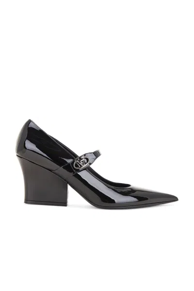 Valentino Garavani Mary Jane Patent Leather Shoes In Black