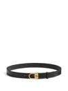 Valentino Garavani Vlogo Signature Belt In Shiny Calfskin 30 Mm With Enamelled Logo Detail Woman Bla In Black