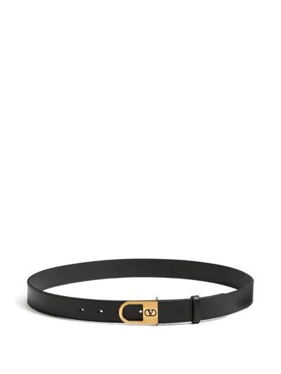 VALENTINO GARAVANI VLOGO SIGNATURE LEATHER BELT