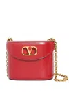 Valentino Garavani Womens Rosso V Vain Vanity Mini Leather Cross Body Bag In Red