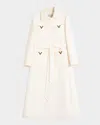 Valentino Mantel Aus Drill Double Frau Elfenbein 50 In Ivory