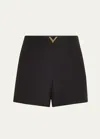 Valentino V Logo Hardware Shorts In Black