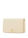 Valentino Mini Vlogo Signature Logo-plaque Shoulder Bag In Neutral