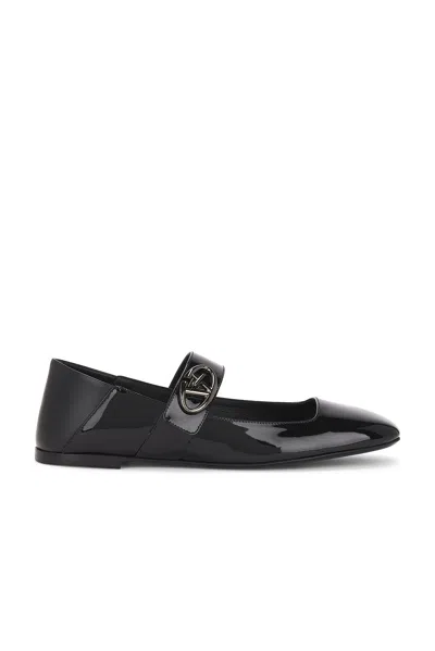 VALENTINO GARAVANI V LOGO LOCKER BALLERINA FLAT