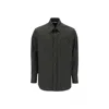 Valentino Snap-up Overshirt In Stretch Nylon In Green